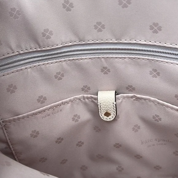 NWT Kate Spade Lavender, grey & cream satchel or tote. - Picture 7 of 13
